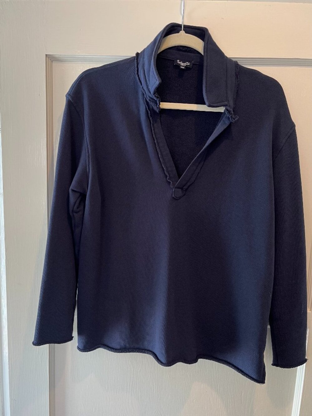 Women's Splendid French Terry Top in Navy, Size M